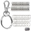 KAIRSORY Keychain, 68PCS Swivel Snap Hooks with Key Rings, Metal