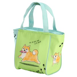 Ceramic Indigo Lunch Bag, Chief Chashiba & Kuroshiba-kun Size: Approx. W31 D13 H20 13490