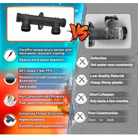 595926 Sensor Valve Fit for watts premier 500800&500805 and grundfos up Comfort Series Instant Hot Water Recirculating Pump System 367010 Thermal Bypass Bridge Valve Five Year Warranty