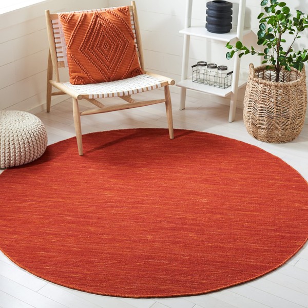 SAFAVIEH Kilim Collection Area Rug - 6' Round, Red &