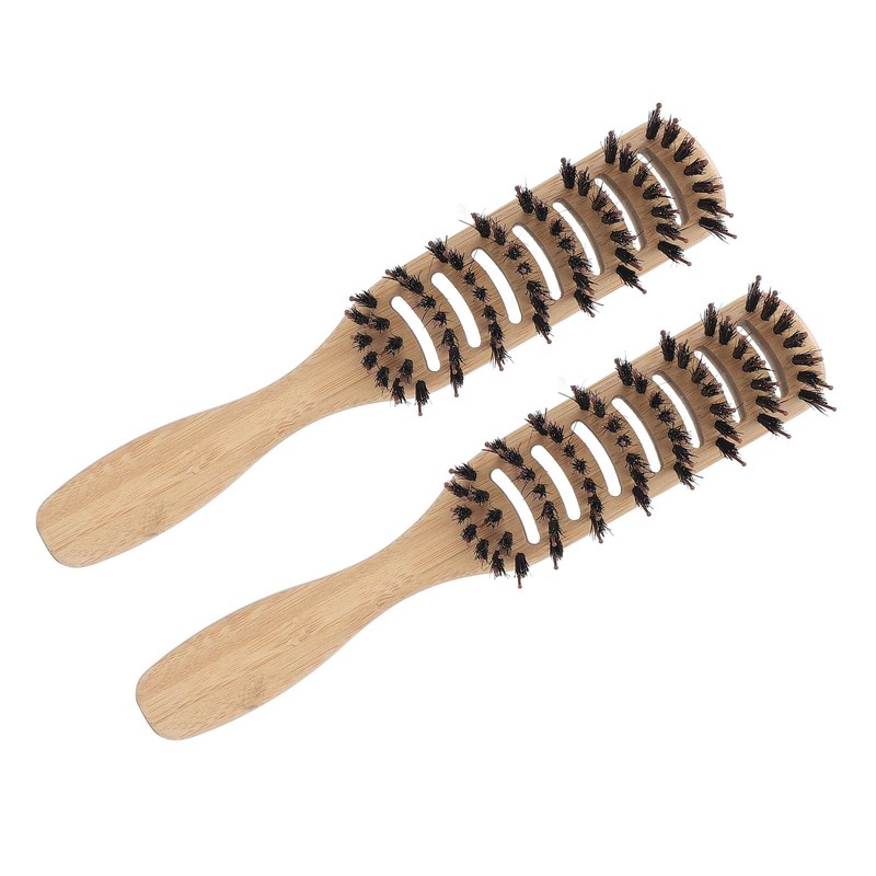 Men's Hair Brush, Bamboo Styling Comb with 9 Rows for
