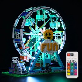 GEAMENT LED Light Set (Remote Control) Compatible with Ferris Wheel - Lighting Set for Creator 31119 Construction Model (Model Set Not Included)