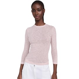 Vince Womens Micro Stripe 3/4 SLV Crew, 110OPC, X-Large