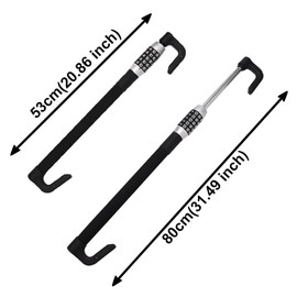 Blueshyhall Password Combination Car Steering Wheel Pedal Brake Clutch Lock, Extendable Double Hook Anti-Theft Safety Locking Devices