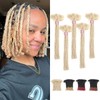 QUISDUIS 8 inch Loc Extensions Human Hair, 50 Strands Permanent