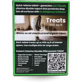 Chlorine Dioxide Heavy-Duty Fogger Deodorizing Kit, Professional Strength Odor Remover For Car, Home, RV, Room, Garage. Scent Bomb Air Freshener &