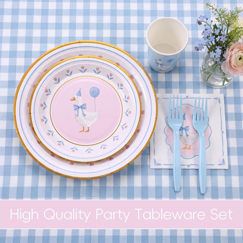 24 Set One Silly Goose Tableware Kits Sweet Goose Party