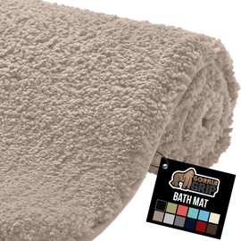 GORILLA GRIP Premium Luxury Bath Rug, 60x24, Absorbent, Soft, Thick Shag, Plush Bathroom Mat Rugs, Machine Washable, Microfiber Quick Dry, Mats for Shower, Bathtub and Floor Accessories, Indigo