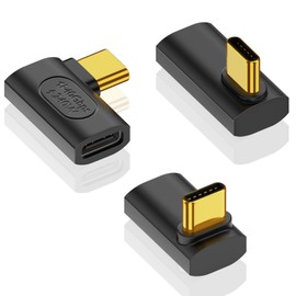 Poyiccot 40Gbps USB Type C Extension Adapter, 240W USB C Adapter (5A Fast Charging 8K @ 60Hz Video Output), L-Shaped USB C Extension Adapter, Supports L-Shaped USB Type C Converter Adapter,