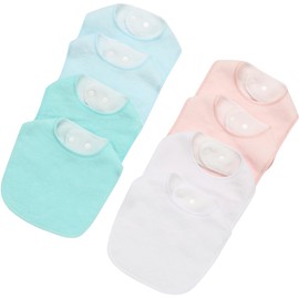 lazyrhino 8 Pack Baby Terry Bibs,Unisex for Boys and Girls, Adjustable Drooling Bibs with Snaps,Ultra Soft Absorbent Teething Bibs (multi)