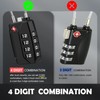 Diyife TSA Luggage Locks, [2 Packs] [Long Shackle] 4 Digit