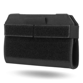 Let Me Be Airsoft Plate Carrier Molle Phone Carrier Outdoor Lightweight Navigation Board,Foldable Admin Pouch Phone Holder Chest Rig Mount Tactical Vest Accessory (Black)