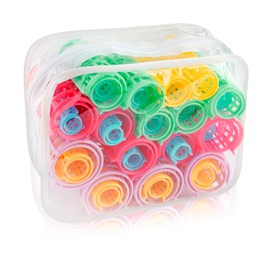 Bojueshaw 30pcs Self Grip Hair Rollers,5 Sizes Plastic Hair Rollers,No Heat Hair Curlers Roller,Snap on Rollers for Long Hair,Medium and Short Hair