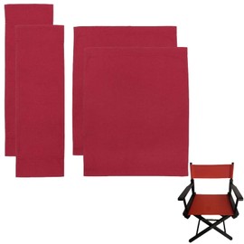 TBACW 2 Set (4pcs) Directors Chair Canvas Replacement Covers Kit for Directors Chairs,Movie Chair Replacement Canvas Seat and Back Oxford Cloth Cover for Home (Red)