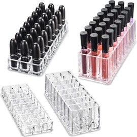 byAlegory Acrylic Lipstick & Acrylic Lip Gloss Organizer 48 Space Beauty Cosmetic Storage - Clear