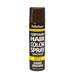 Bellatique Temporary Hair Color Spray Concealer - Dark Brown. For Root Touch-Up. Quick & Easy, Fast Drying, No Residue, Smudge Proof, Lasts 1 Shampoo, Ammonia Free, Peroxide Free, Water Resistant