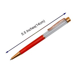 Lopenle 12PCS Empty Tube DIY Pens Stylus Floating Pens Classic Business Pens Black Ink Ballpoint Pens For School Office Party Christmas Gift Accessories