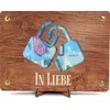 Liebesschloss - XL Geldgeschenk aus Holz inkl. Ständer | Liebe