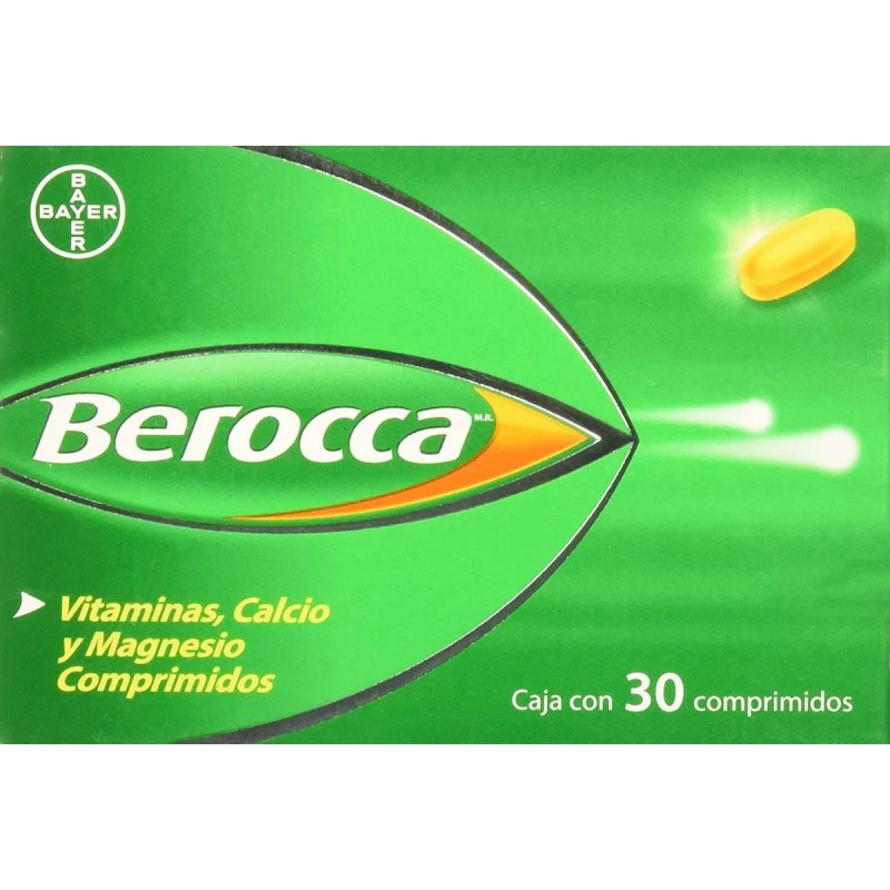 Berocca vitaminas calcio y magnesio caja con 30 comprimidos sin