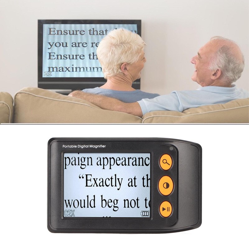 Digital Magnifier 3.5in LCD 2X‑25X Magnification AV Output Reading Magnifier
