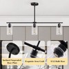 Yarlkav Kitchen Island Lighting, 3 Lights Linear Chandeliers Rectangle Pendant