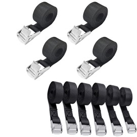 Pack of 10 Bicycle Tie Down Straps 1 m Tie Down Straps Bicycle Carrier Black Tie Down Strap Clamping Lock Fastening Straps for Pannier Rack Attachment and Cargo Bundling