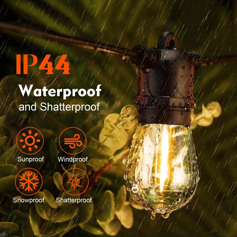 GvvooHome 36 Pack S14 LED Bulbs for Outdoor String Lights,