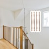 Mxfans 4 Pieces Unfinished Wood Natural Cutout Wooden Spindle 27.5cm
