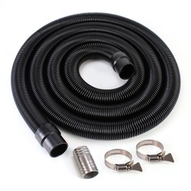 70424 28 FT Retractable RV Sewer Hose - 9FT When Collapsed, 1" Inner Diameter, Black - Compatible with Sani-Con Macerator Pumps (Not for Turbo Models) with Quick-Connect Fittings