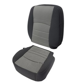 NLQR Front Driver Side Bottom and Top Back Replacement Seat Covers Cloth Compatible with Dodge Ram 1500 2500 3500 4500 5500 2009-2012