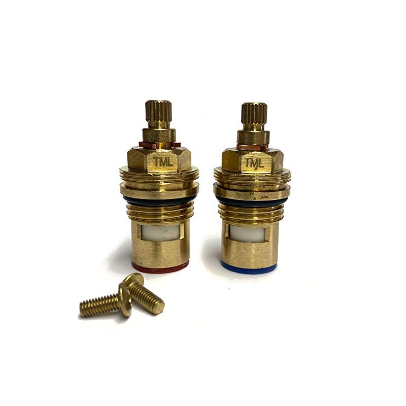 Replacement Ceramic Disc Quarter Turn Tap Cartridges (Pair) 20 Teeth