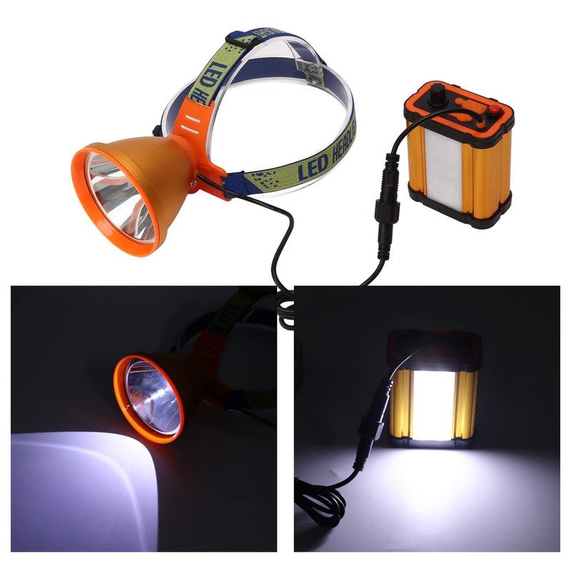 Gavigain Rechargeable Safety Mining Headlight with Sponge Pad, Aluminum Alloy