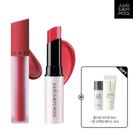 Jeong Saem Mool Jung Saem Mool Lipfretion See-Through Tint + Lipfretion Water Tinted Lip Balm + Water Cream Light 8ml + Tone Correcting Base 3ml - 6) Cha Rosie / 정샘물 립프레션 시스루 틴트 + 립프레션 워터 틴티드 립밤 + 물크림 라이트 8ml + 톤 코렉팅 베이스 3ml - 6) 샤 로지