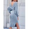 Chang Yun Women's Long Maxi Sweater Dresses Sexy Wrap Batwing