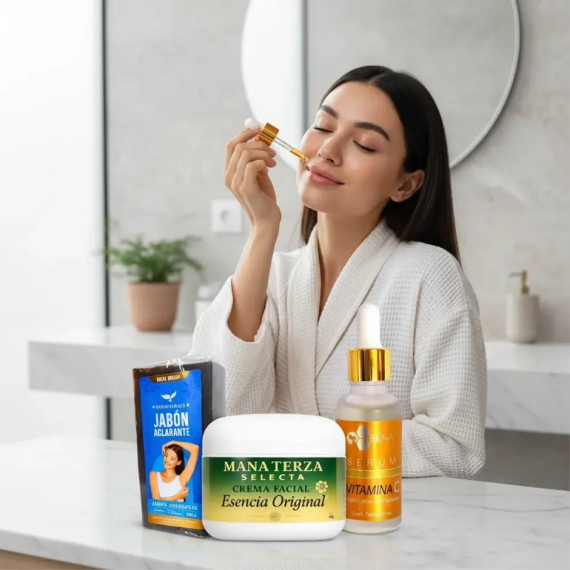 Kit Facial Aclarante Antimanchas Vitamina C Mana Terza