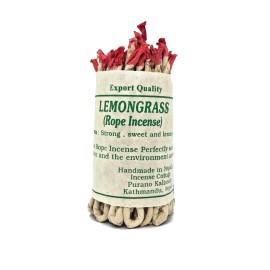Lamatar1 Natural Lemongrass Rope Incense Set Of 3 Home Fragrance Made In Nepal