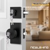 Newlaking Matte Black Exterior Door Knob with Deadbolt Set -