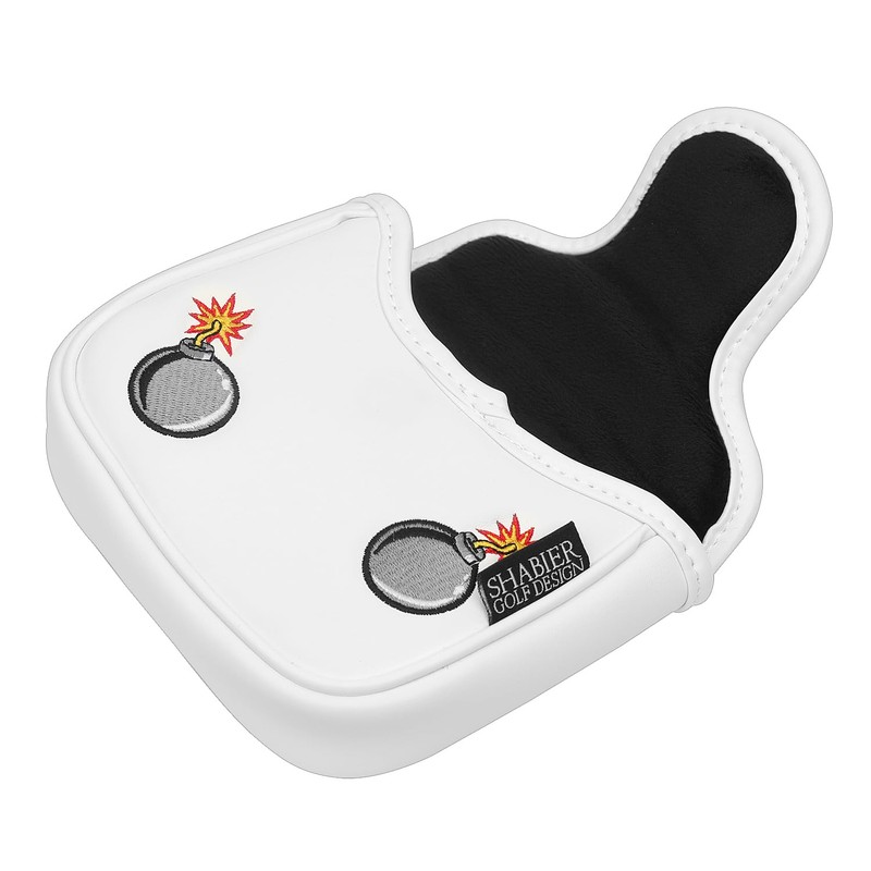 SHABIER White Golf Putter Cover with Tiger Shark Design Golf