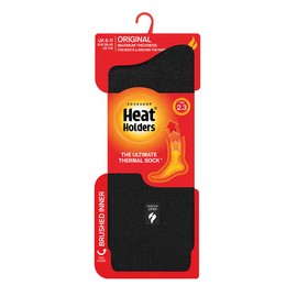 HEAT HOLDERS - Mens & Womens 2.3 Tog Original Thermal Socks | 3 Sizes | Thick Warm Fluffy Insulated Socks for Winter | Ideal for Raynauds (6-11, Black)