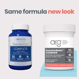 Allergy Research Group Essential-Biotic Complete Supplement - High Potency Probiotics for Men & Women, Supports Gut & Digestive Health, 50 Billion CFUs, Delayed-Release Vegetarian Capsules - 60 Count