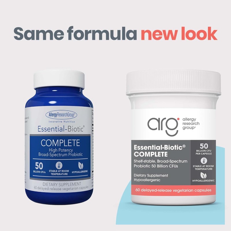 Allergy Research Group Essential-Biotic Complete Supplement - High Potency Probiotics