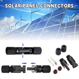 Royitay 20 Pairs Solar Plug Male/Female Solar Panel Connector Solar Plug for Photovoltaic Solar System/Solar Cable, PV Connector with 2.5 mm² 4 mm² 6 mm² 1 Pair Wrench IP67 Waterproof