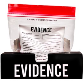 Evidence Bags 25pcs - Funny Party Favor Treat Bags Great for Police and Murder Mystery Parties. Also Perfect for Food Storage