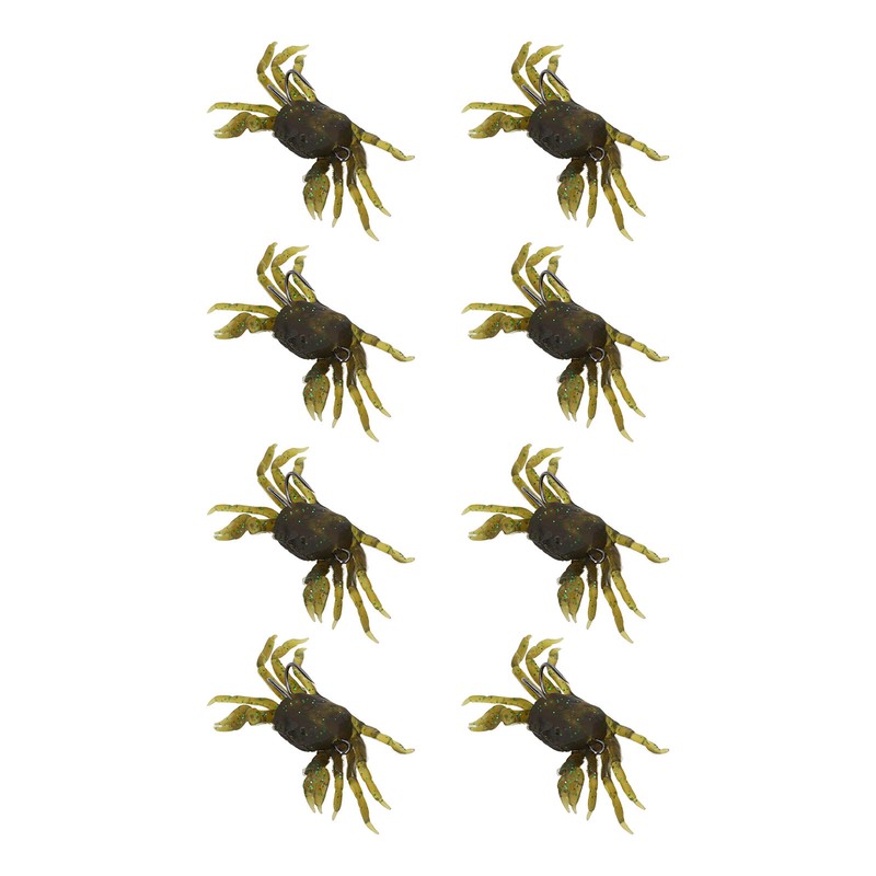8Pcs Artificial Crab Bait 13cm 33.5g Simulation Crab Soft Lure