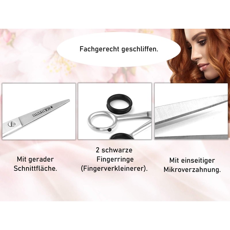 InstrumenteNrw Deutschland ICE-Tempered Hair Scissors with Micro-Serration on One Side