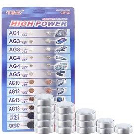 120pcs Alkaline Cell Batteries Assorted Battery 1.55 Volt AG1/LR621 AG3/LR41 AG4/LR626 AG5/LR754 AG10/LR1130 AG12/LR43 AG13/LR44 CR2016 CR2025 3V CR2032 Lithium Coin Batteries Set for Watch Toy Clock