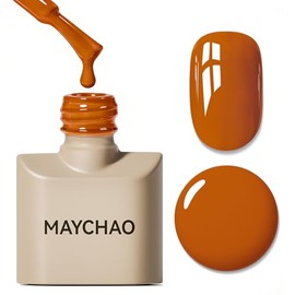 MAYCHAO- Esmalte de uñas en gel de 15 ml, 1 pieza, esmalte de uñas en gel con diseño de calabaza otoñal, esmalte de uñas con protección UV LED,...    