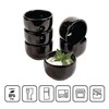 Urban Lifestyle 6 x Round Sauce Bowls Black Kuro (6