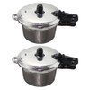HEMOTON 2pcs Mini Pressure Cooker Model Alloy Kitchen Toy for