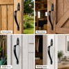 2 Pack Gate Handle Pulls, 10-3/8" Heavy Duty Steel Black